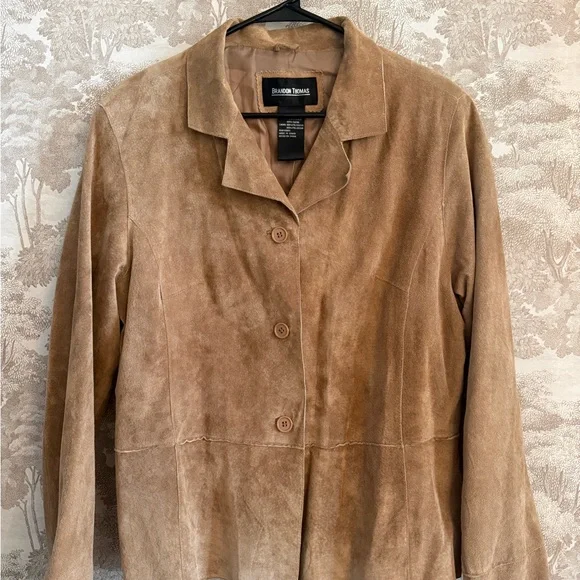 Vintage NWT Brandon Thomas Tan Suede Women's Jacket - Picture 1 of 5
